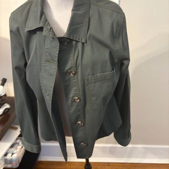 CAbi Crossroads Utility Jacket #5298 – Army Green Shacket Size M - Picture 5 of 5